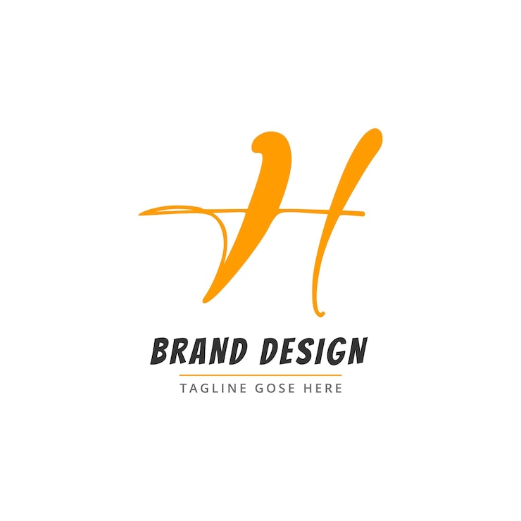 वेक्टर luxury minimalist h logo