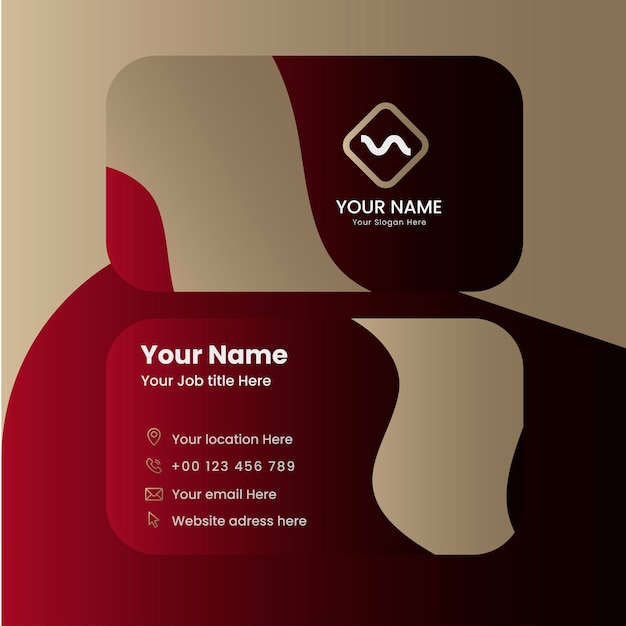 Luxury modern abstract Business card