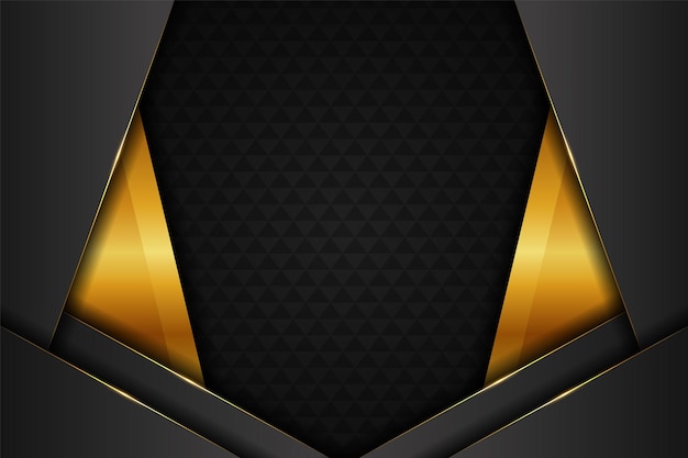 Luxury Modern Abstract Premium Shiny Golden on Dark Background Frame Template