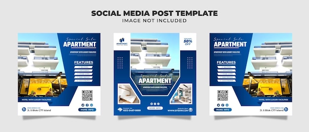 Luxury And Modern Apartment Social Media Instagram Post Template For Promotion