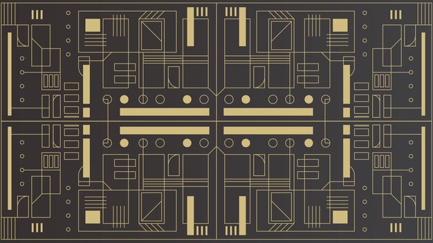 Вектор Роскошный современный черный золотой арт-деко геометрической формы шаблон обоев минималистичный фон