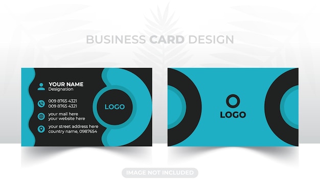 Роскошный и современный шаблон дизайна визитной карточки