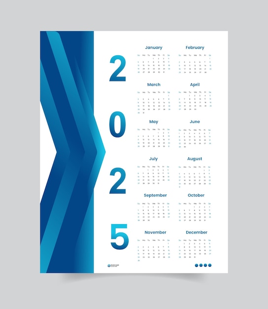 Vettore design di calendario di lusso e moderno