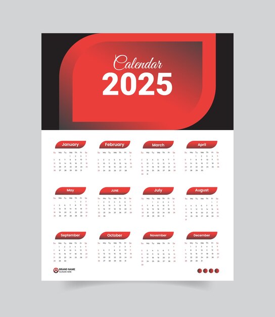 Vettore design di calendario di lusso e moderno