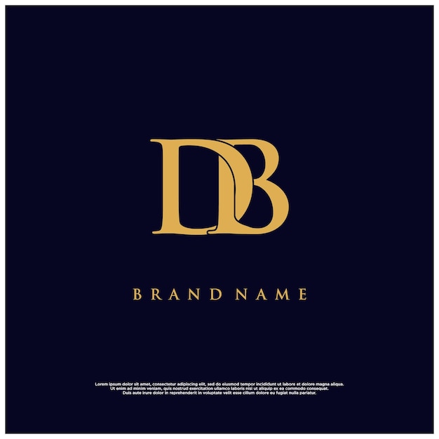 luxury modern combination DB or BD abstract vector logo