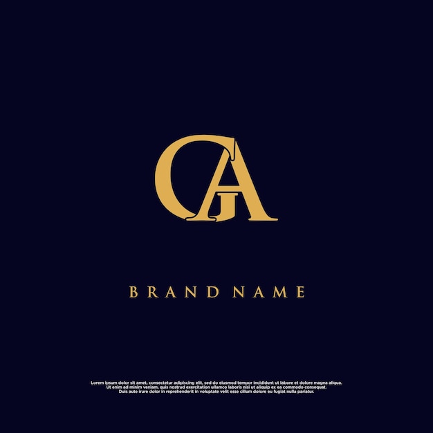 luxury modern combination GA abstract vector logo