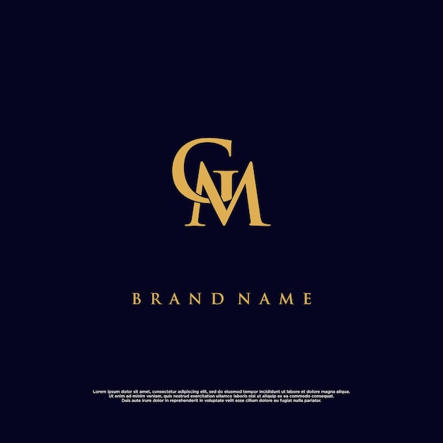 luxury modern combination GM abstract vector logo