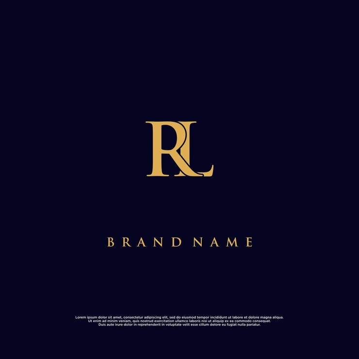 Vector luxury modern combination rl abstract vector logo