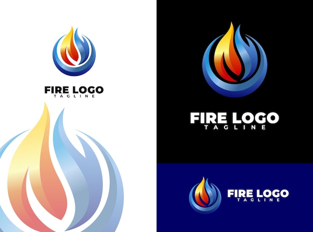 Logo di fuoco di lusso e moderno