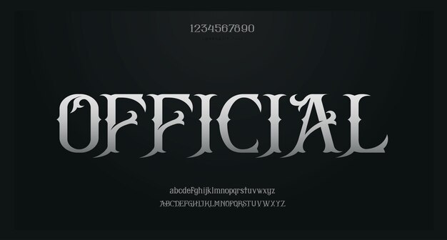 Vector luxury modern font alphabetical vector set