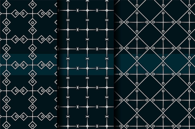 Luxury modern geometric pattern background collection.