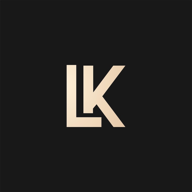 Premium Vector | Luxury and modern lk logo design