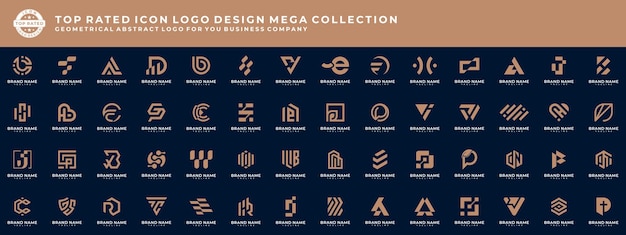 Vector luxury monogram business company identity icon logo design collection