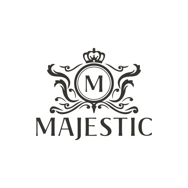 Luxury monogram logo design template vector illustration