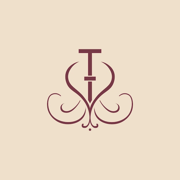 luxury monogram logo design vector template