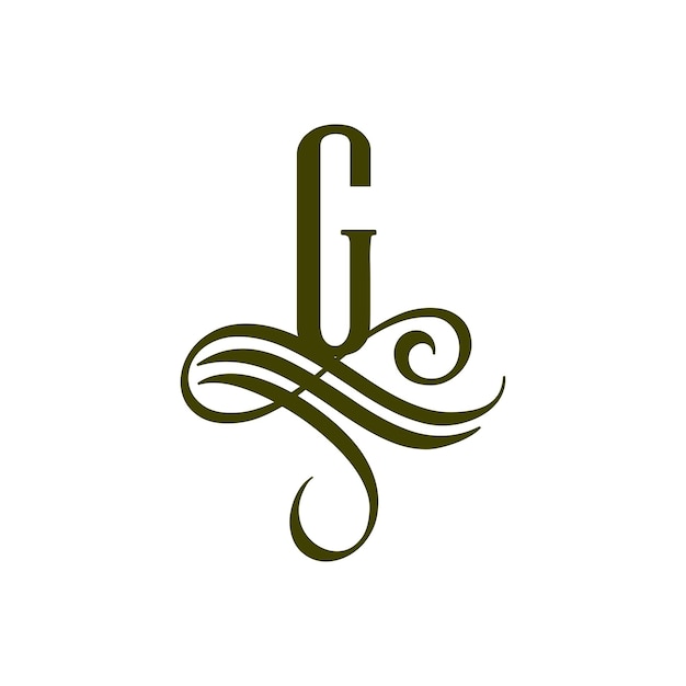 Vector luxury monogram logo design