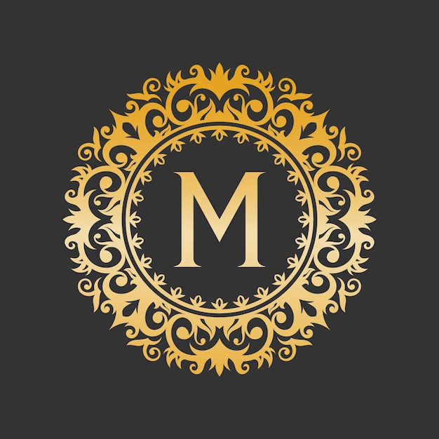 Luxury monogram logo template premium design vector