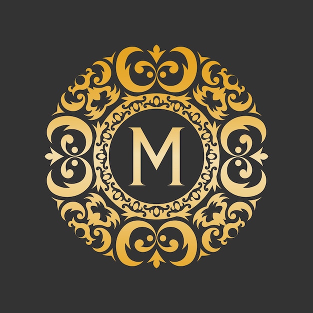 Luxury monogram logo template premium design vector