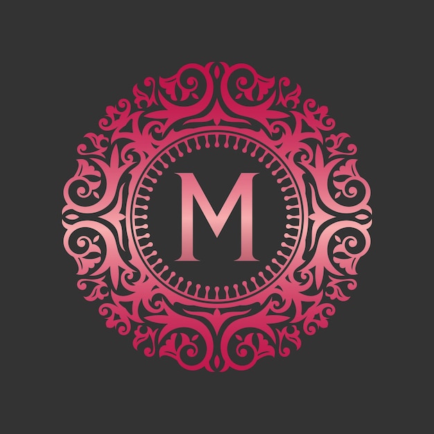 Luxury monogram logo template premium design vector