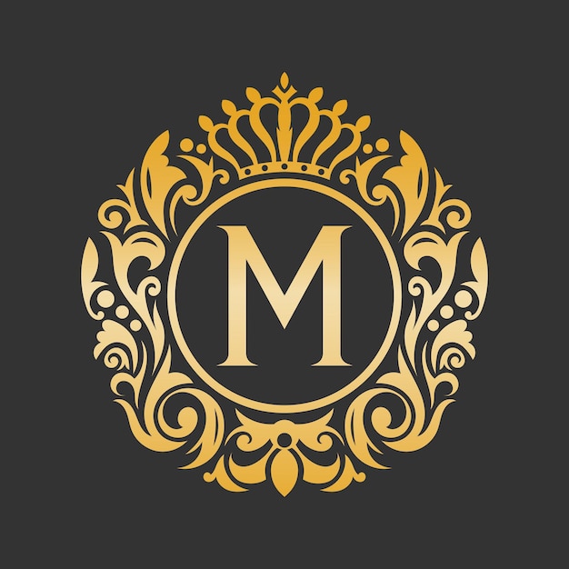 Luxury monogram logo template premium design vector