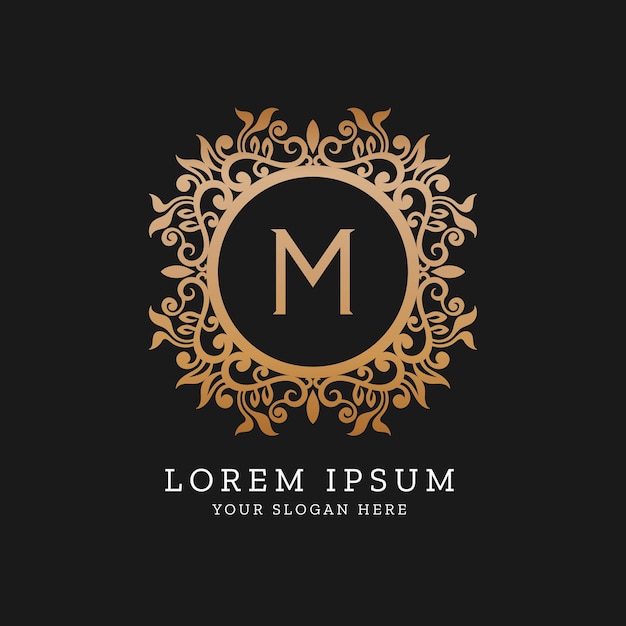 Luxury monogram logo template Premium Vector