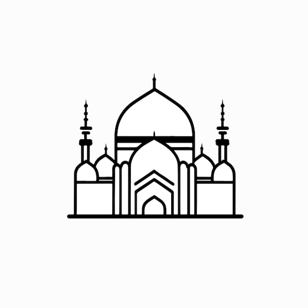 Luxury mosque logo design Modern and professional mosque or masjid vector icon