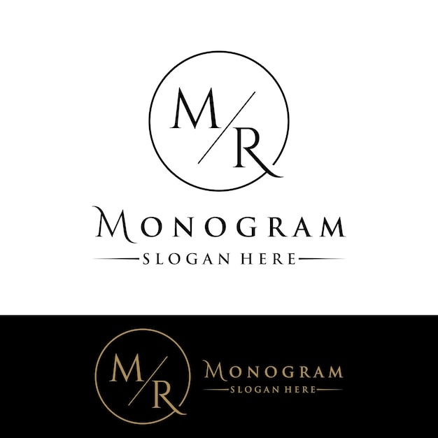 Luxury MR RM M R Letter Logo with an elegant modern and unique monogram Logo for business card business brand company