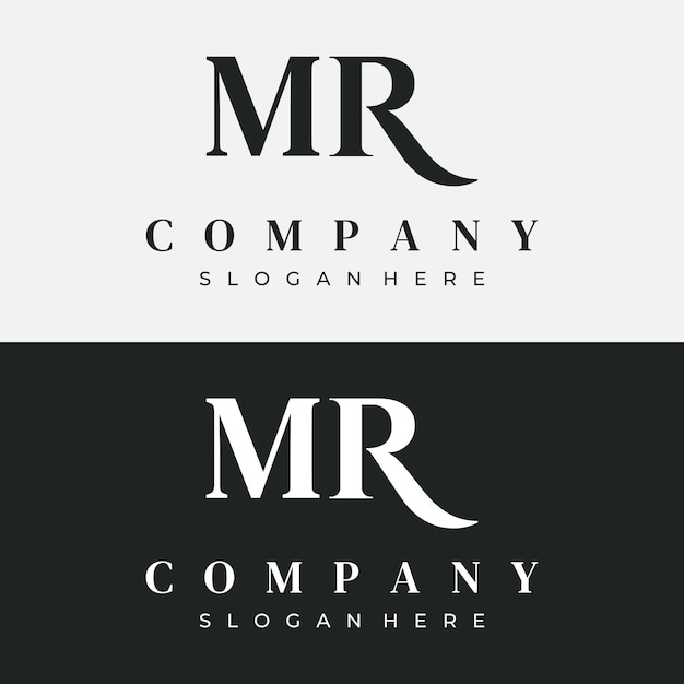 Luxury mr rm m r letter logo with an elegant modern and unique\
monogram logo for business card business brand company