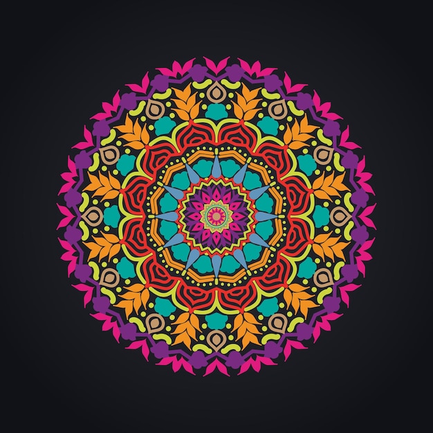 Luxury multicolor mandala background design