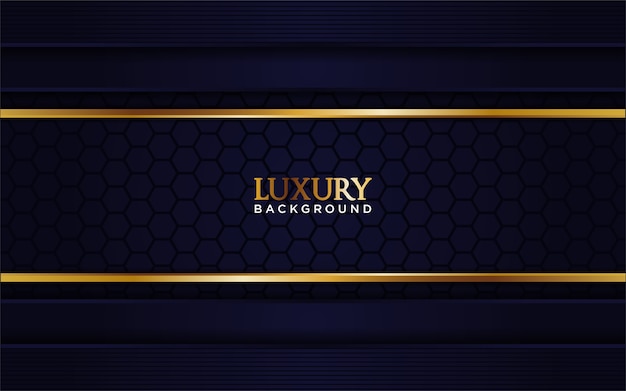 Luxury navy blue background with gold line