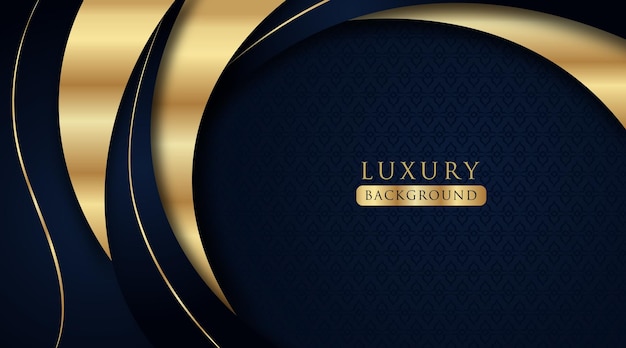 Luxury navy blue background with golden lines