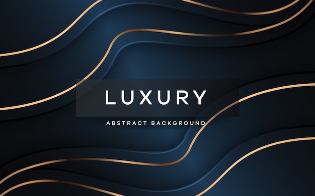 Vector luxury navy blue background with overlap layer