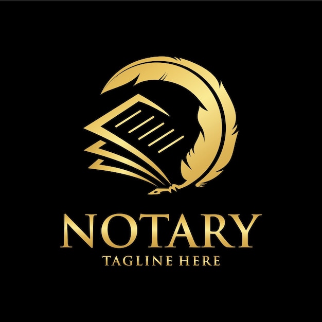 Luxury notary or law firm logo premium design