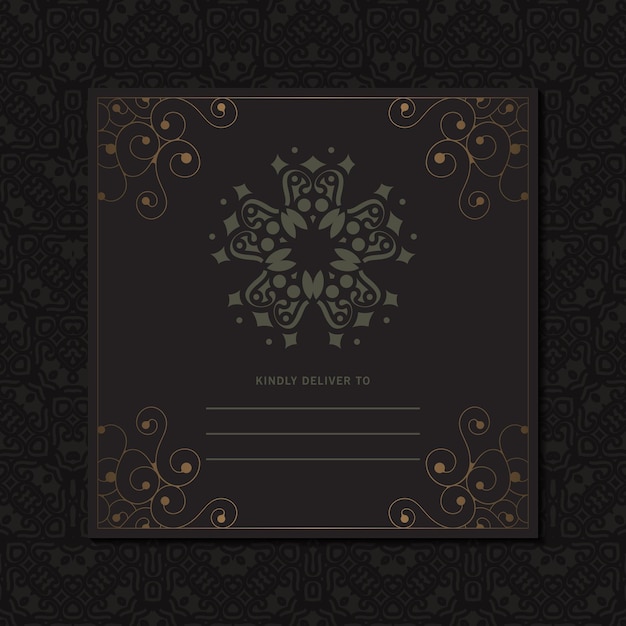 Vector luxury ornament border decoration invitation card