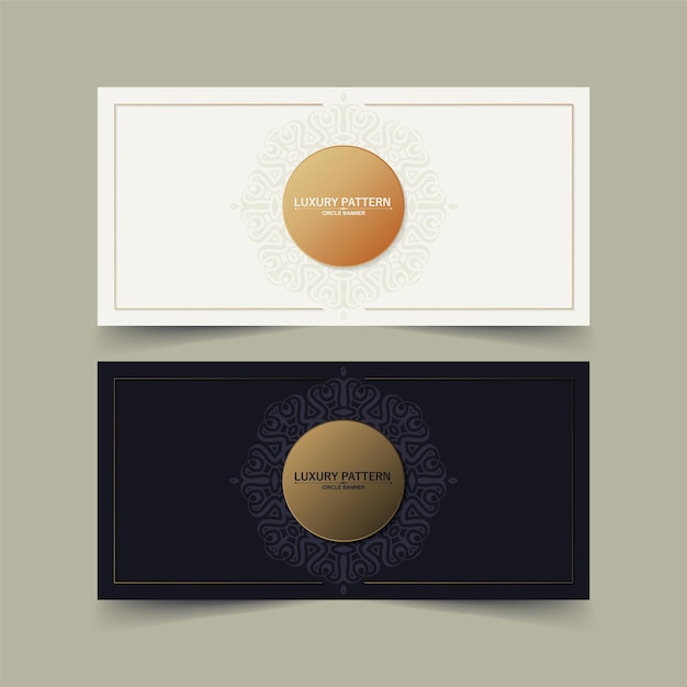 Luxury ornament circle border design card