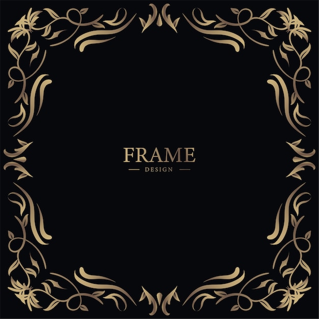 Luxury ornament or floral frame design background.