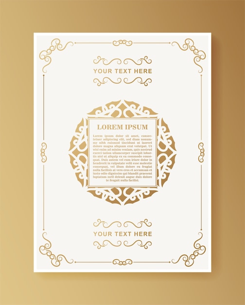Luxury ornament greeting card   template