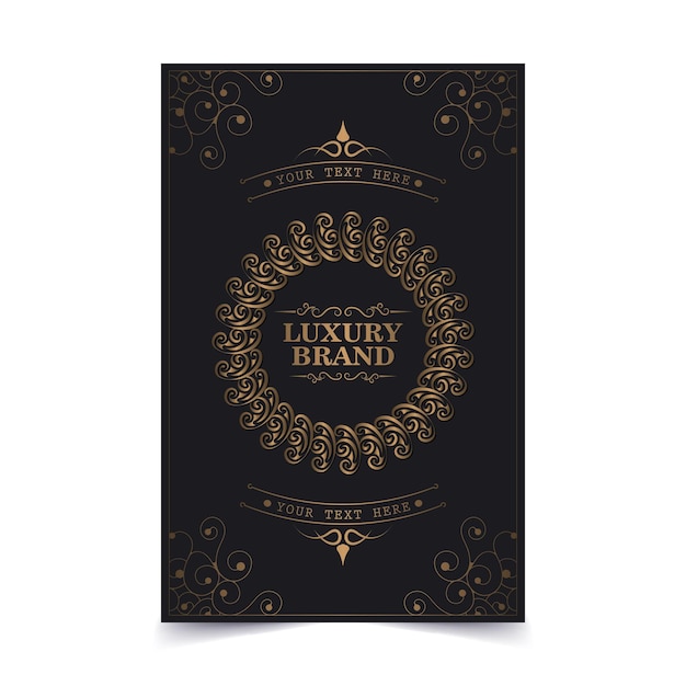 Vector luxury ornament greeting card vector template