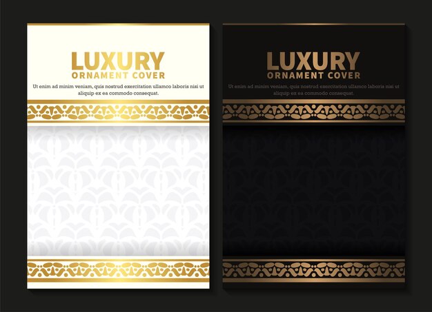 Luxury ornament pattern book cover collection