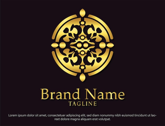 Luxury ornament style line art logo