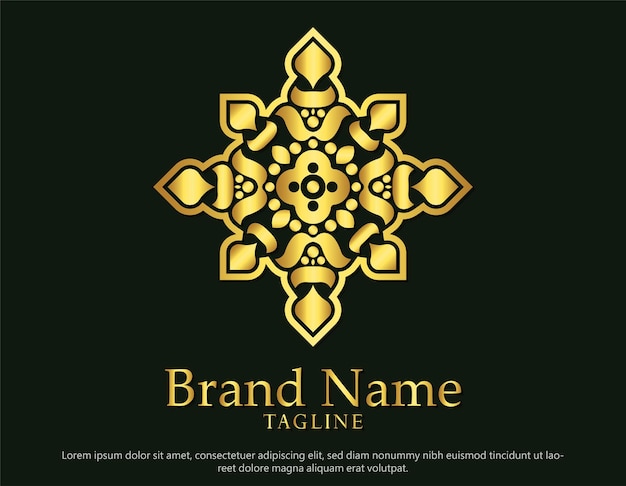 Luxury ornament style line art logo