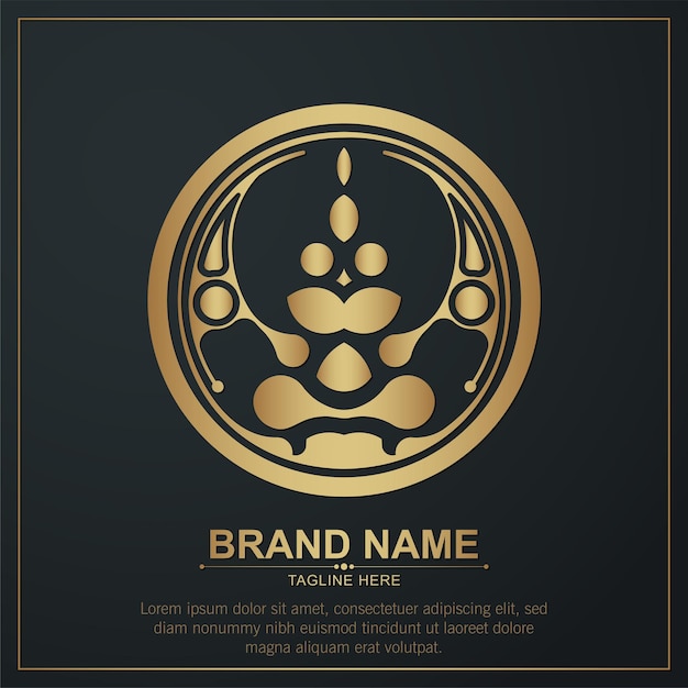 Luxury ornament style line art logo