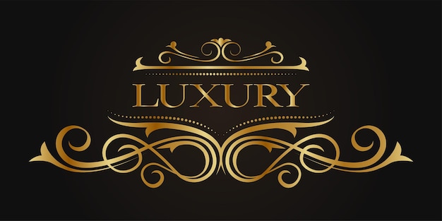 Vector luxury ornament vintage logo border