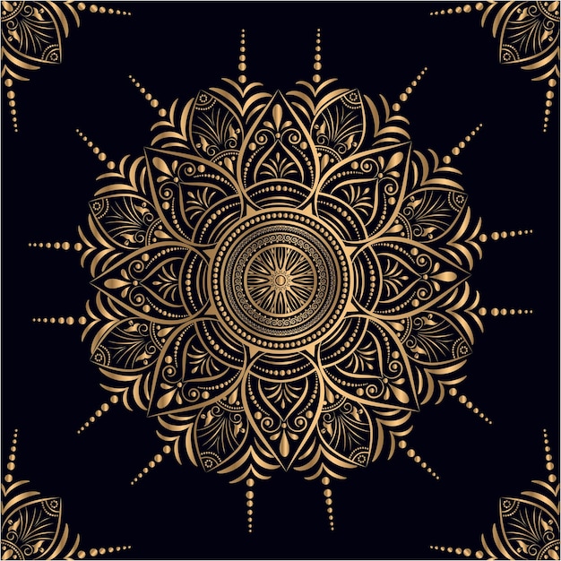 Design mandala ornamentale di lusso in stile arabo