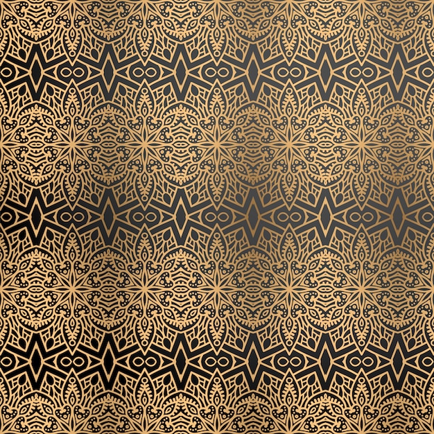 Vector luxury ornamental background in gold color