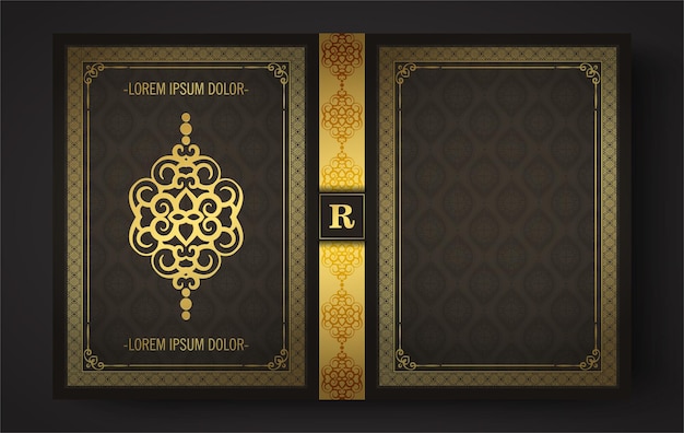 Vector luxury ornamental book cover design