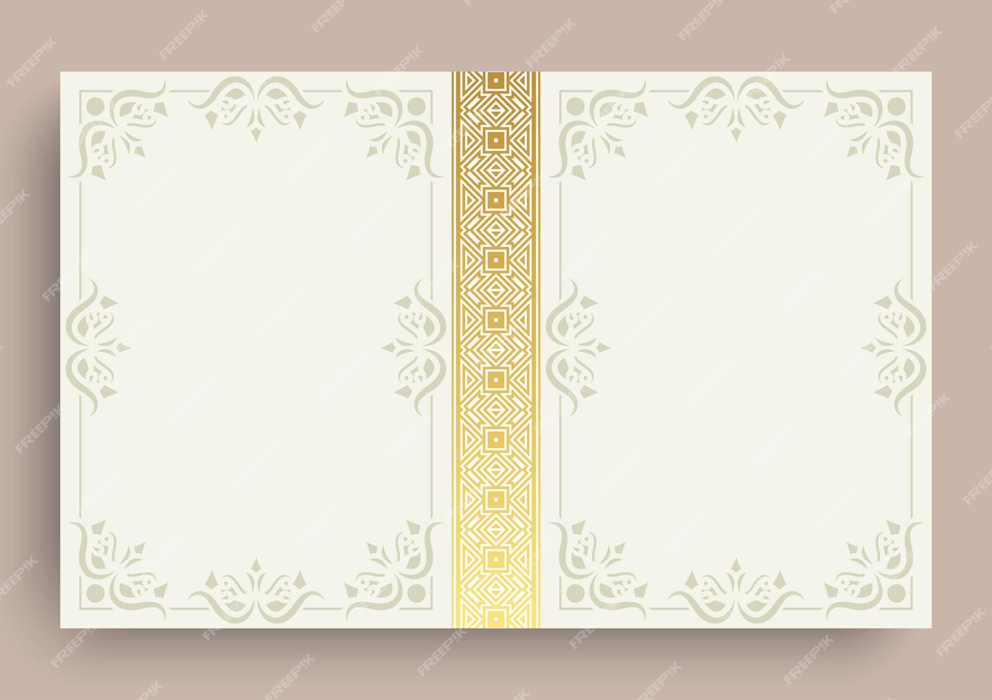 luxury book cover with ornamental pattern texture 2185075 Vector