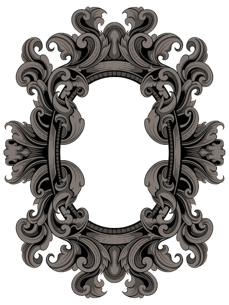 Luxury ornamental classic vector engraved frame