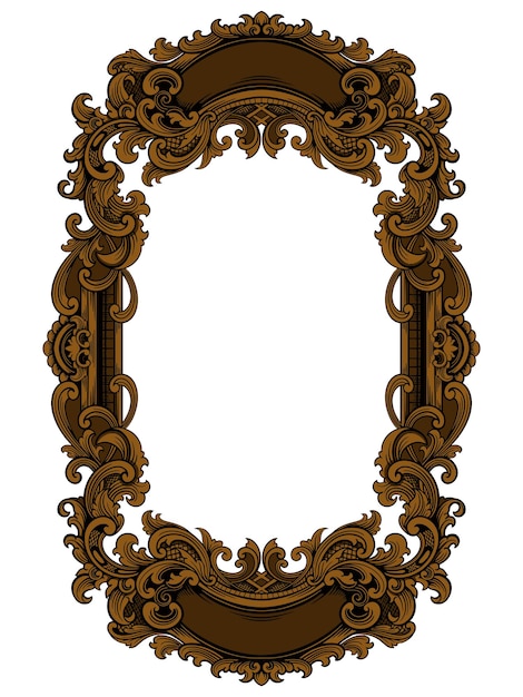 Luxury ornamental classic vector engraved frame