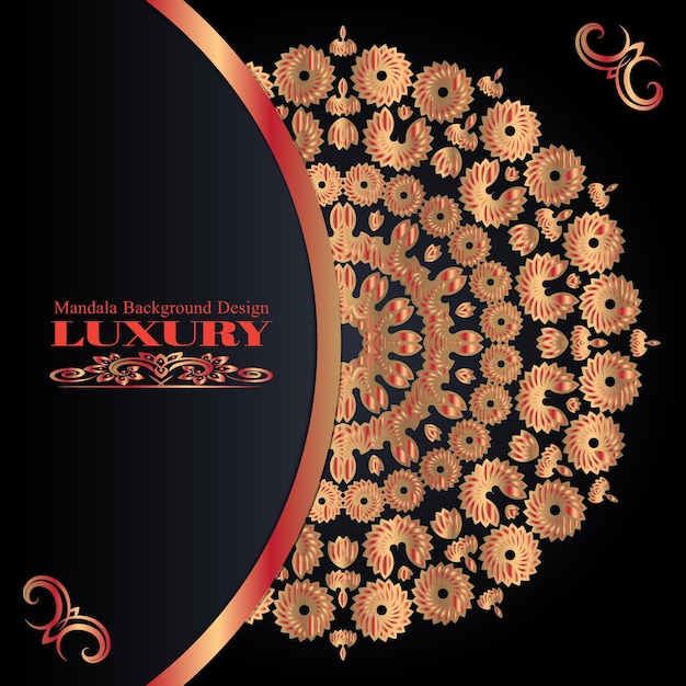 Luxury ornamental colorful mandala design background